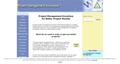 Desktop Screenshot of project-management-knowhow.com
